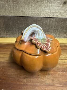 Small Pumpkin Candy Trinket Dish 5” Wide